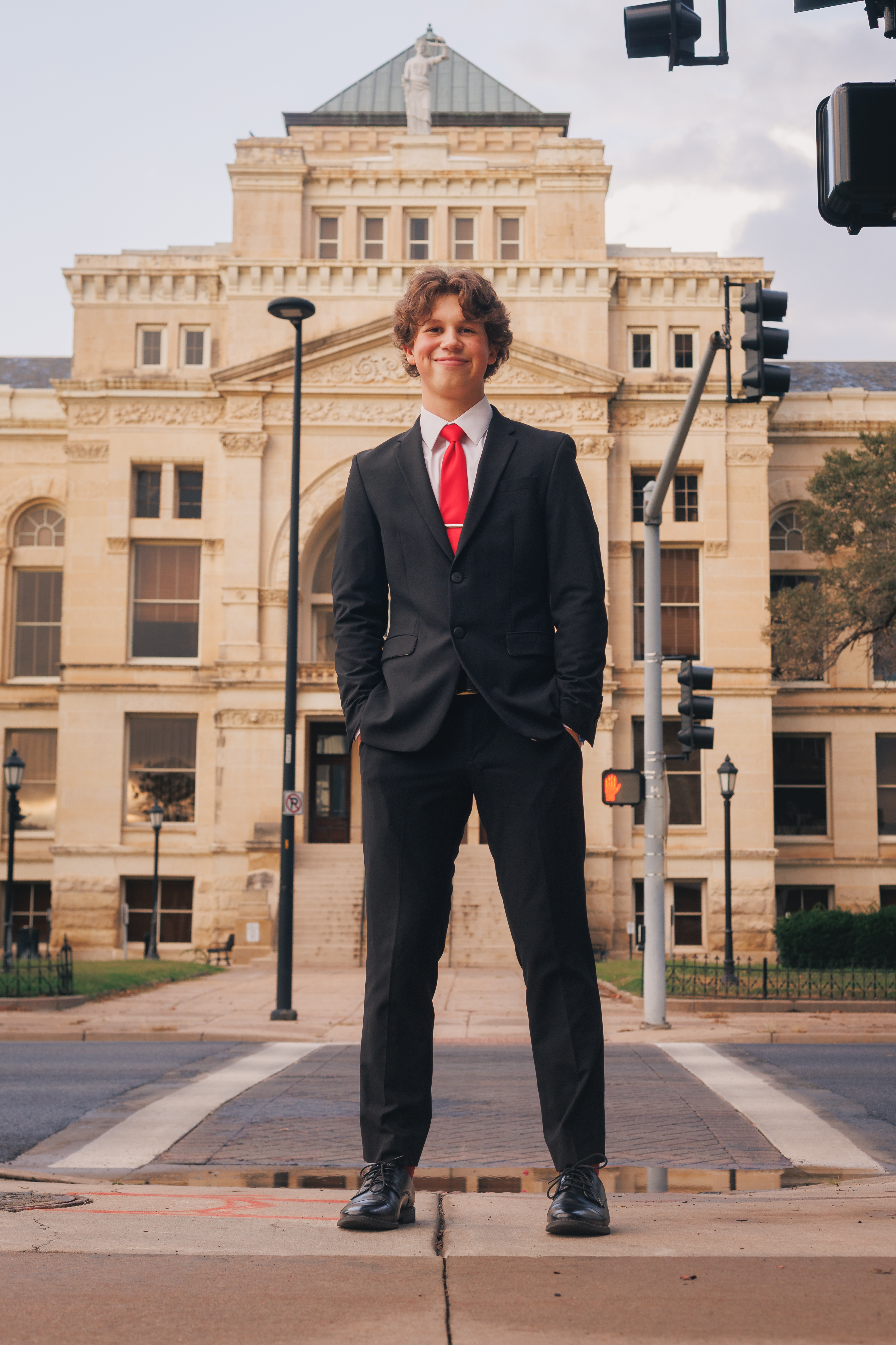 Landon Hauschild in a suit